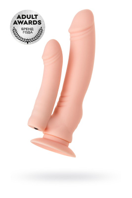 Реалистичный фаллоимитатор TOYFA A-Toys Twint, силикон, телесный, 19,5 см (0T-00009603)