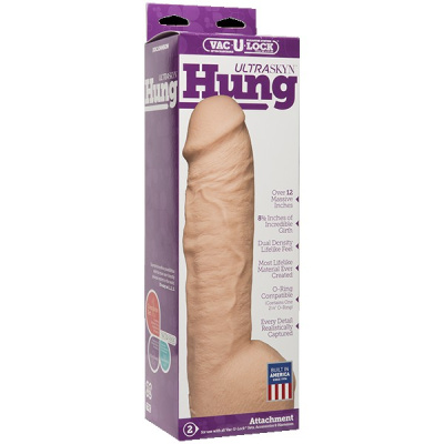Насадка реалистик 12 для Харнесс, UR3 Vac-U-Lock - ULTRASKYN Hung - Vanilla (1015-36 BX DJ)