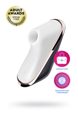 Вакуум-волновой бесконтактный стимулятор клитора Satisfyer Pro Traveler, силикон, черный, 9,5 см. (0