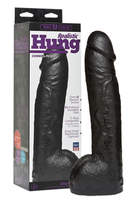 Насадка фаллоимитатор черная Hung Vac-U-Lock CodeBlack (1016-21 BX DJ)