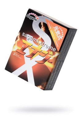 Презервативы Sagami, xtreme, energy, латекс, 19 см, 5,3 см, 3 шт. (0T-00015764)