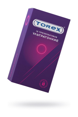 Презервативы Torex, ультратонкие, латекс, 19 см, 5,5 см, 12 шт. (0T-00016818)
