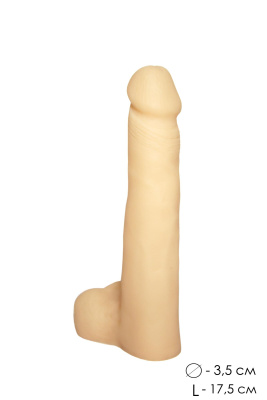 ФАЛЛОИМИТАТОР ПУСТОТЕЛЫЙ телесный L 175mm D 35mm (100-06 BU SB)