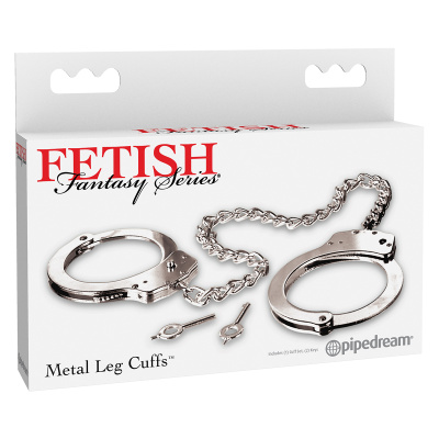 Фиксация для ног с длинной цепочкой Metal Leg Cuffs - Silver (3807-00 PD)