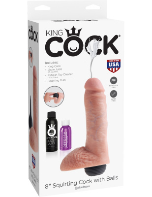 Фаллоимитатор с функцией семяизвержения King Cock 8 (5602-21 PD)